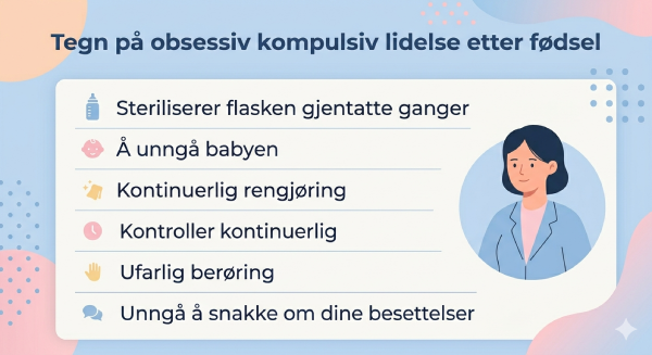 Tegn på obsessiv kompulsiv lidelse etter fødsel