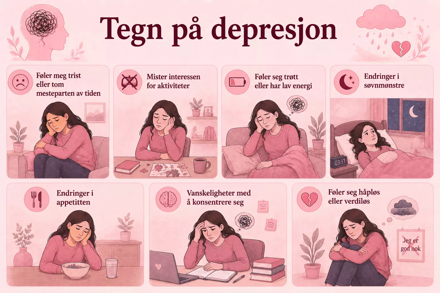 Tegn på depresjon