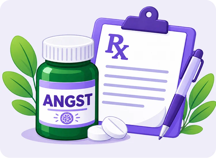 Medication bottle and prescription pad