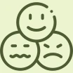 Faces showing emotions icon